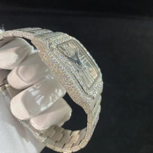 CARTIER SKELETON MOISSANITE WATCH