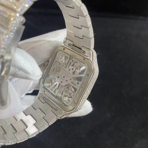 CARTIER SKELETON MOISSANITE WATCH