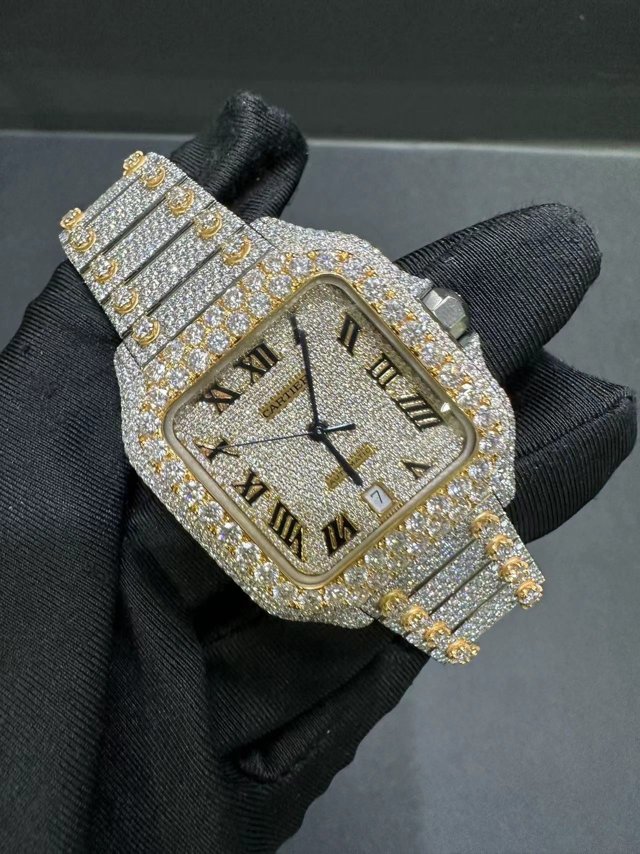 CARTIER MOISSANITE WATCH