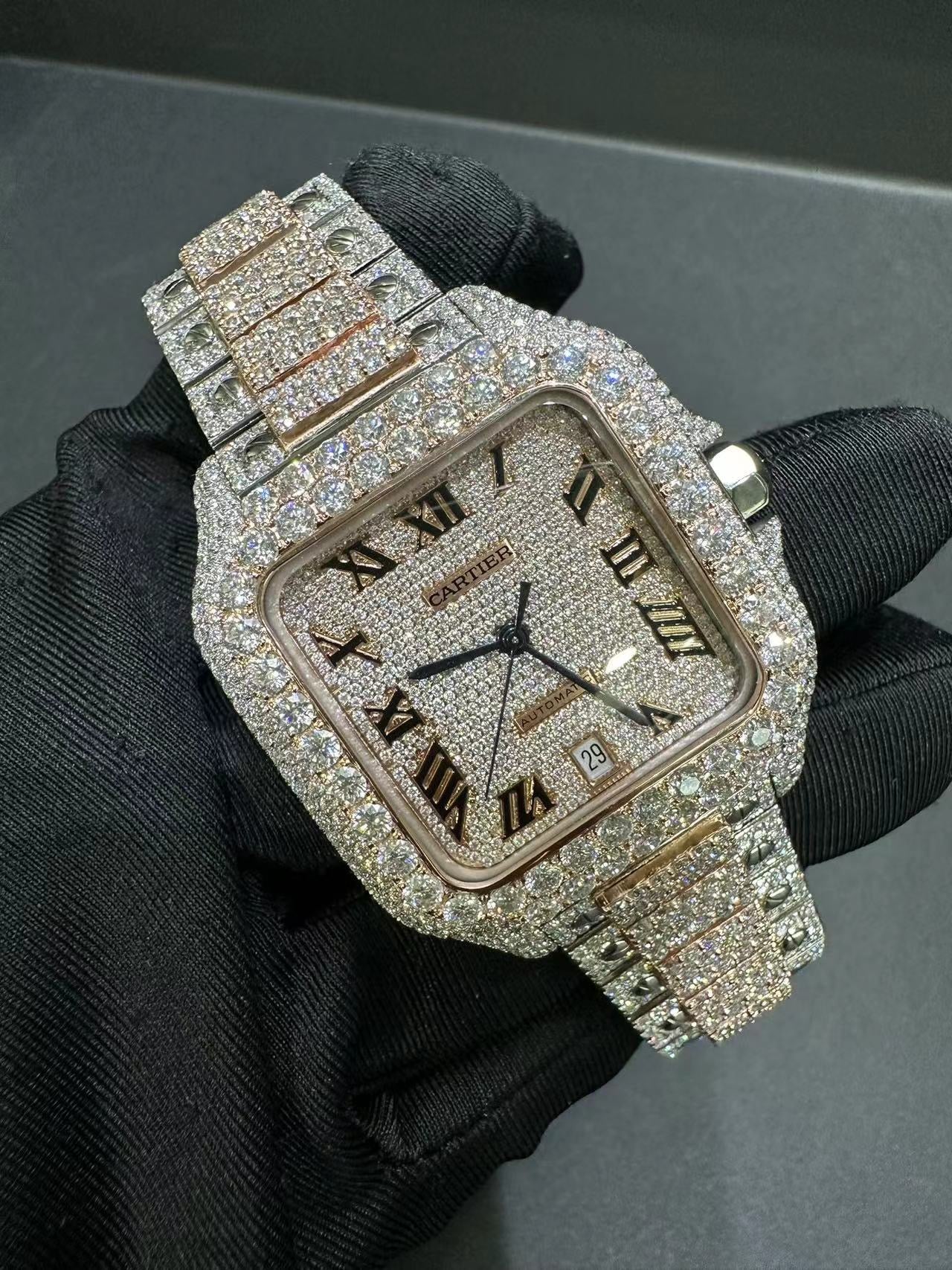 CARTIER MOISSANITE WATCH