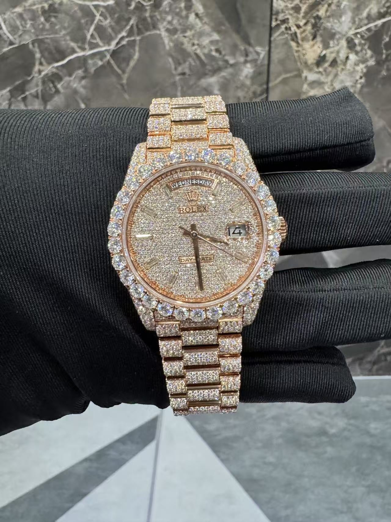 MOISSANITE ROLEX DAY DATE