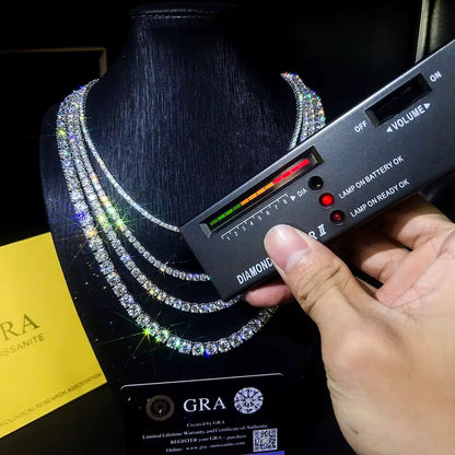 VVS MOISSANITE 925 STERLING SILVER TENNIS CHAIN