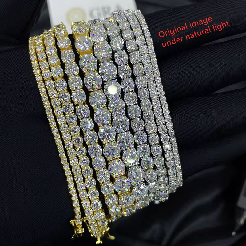 VVS MOISSANITE STERLING SILVER TENNIS BRACELET