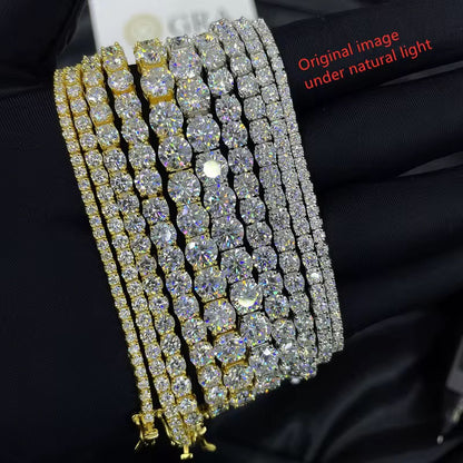 VVS MOISSANITE STERLING SILVER TENNIS BRACELET