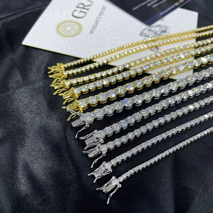 VVS MOISSANITE STERLING SILVER TENNIS BRACELET