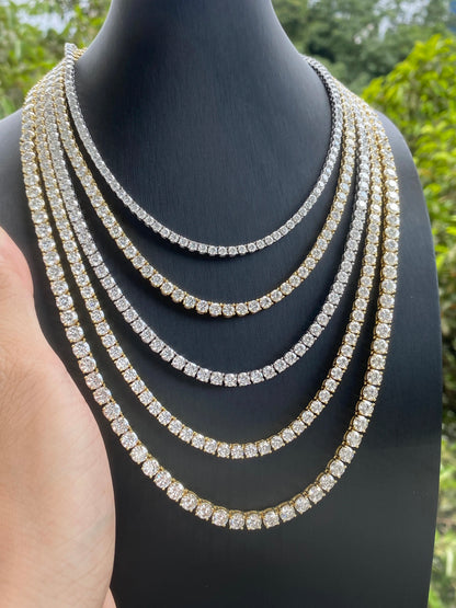VVS MOISSANITE 925 STERLING SILVER TENNIS CHAIN