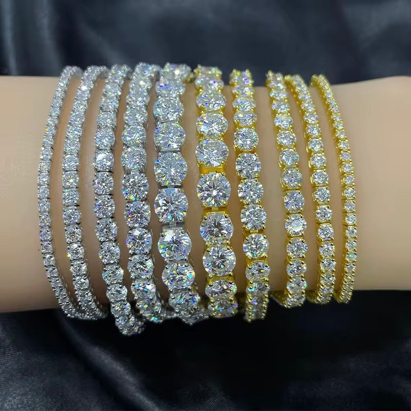 VVS MOISSANITE STERLING SILVER TENNIS BRACELET
