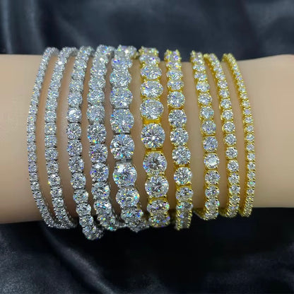 VVS MOISSANITE STERLING SILVER TENNIS BRACELET