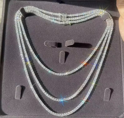 VVS MOISSANITE 925 STERLING SILVER TENNIS CHAIN