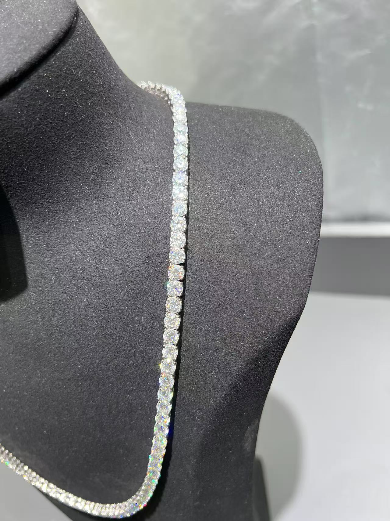 VVS MOISSANITE 925 STERLING SILVER TENNIS CHAIN